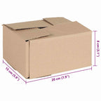 Folding Box 50 pcs Natural 20 x 15 x 10 cm Cardboard