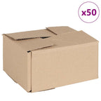 Folding Box 50 pcs Natural 20 x 15 x 10 cm Cardboard