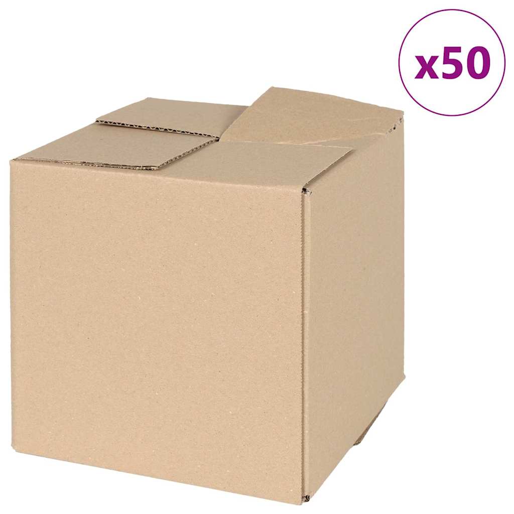 Folding Box 50 pcs Natural 20 x 20 x 20 cm Cardboard