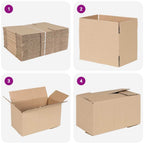 Folding Box 50 pcs Natural 24 x 13 x 13 cm Cardboard