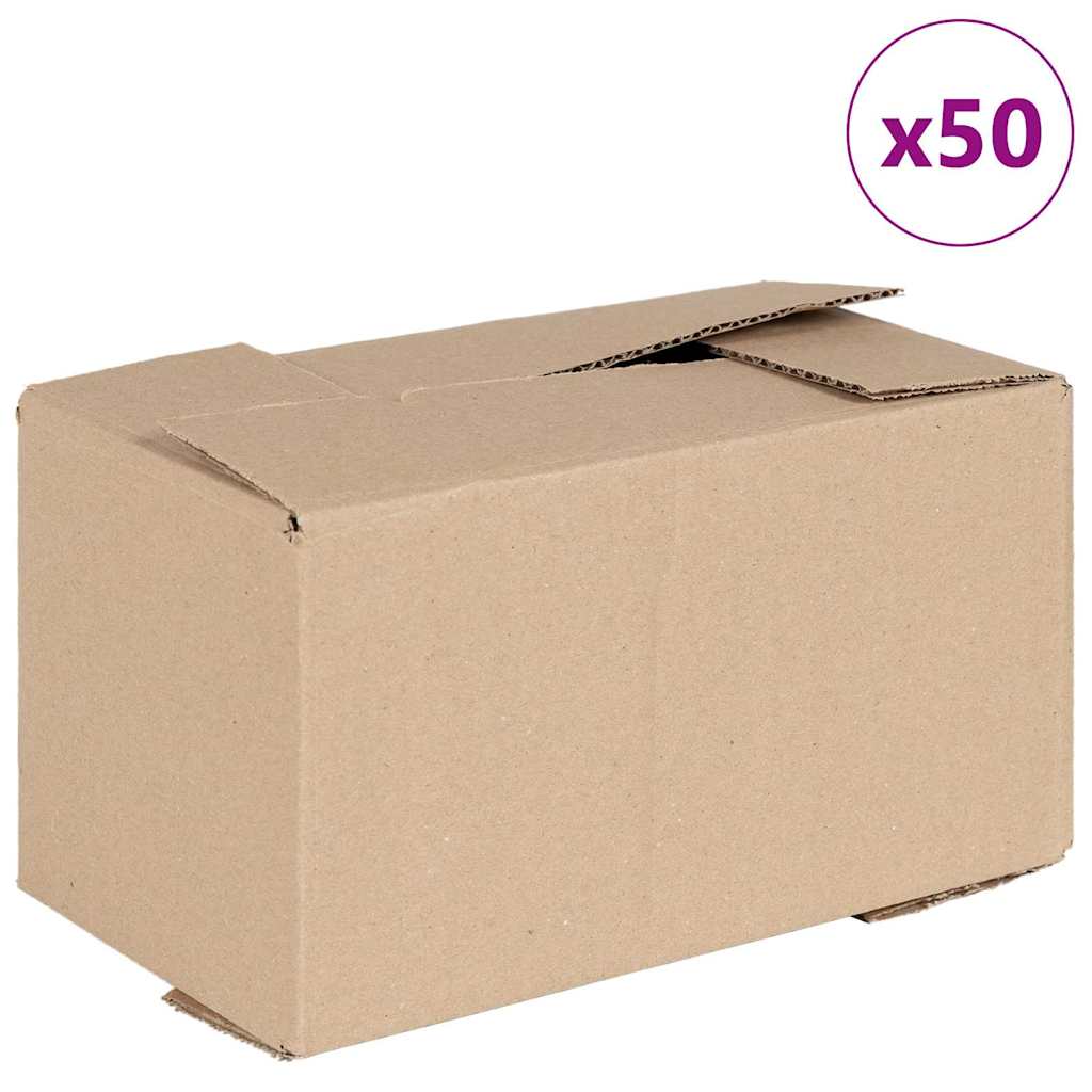 Folding Box 50 pcs Natural 24 x 13 x 13 cm Cardboard