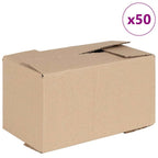 Folding Box 50 pcs Natural 24 x 13 x 13 cm Cardboard