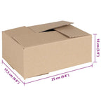 Folding Box 50 pcs Natural 25 x 17.5 x 10 cm Cardboard