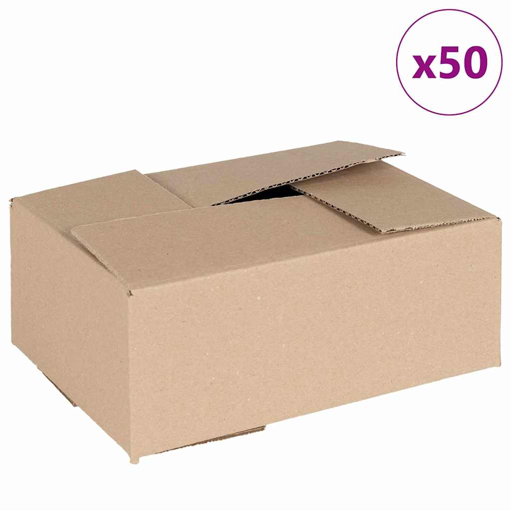Folding Box 50 pcs Natural 25 x 17.5 x 10 cm Cardboard