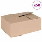 Folding Box 50 pcs Natural 25 x 17.5 x 10 cm Cardboard
