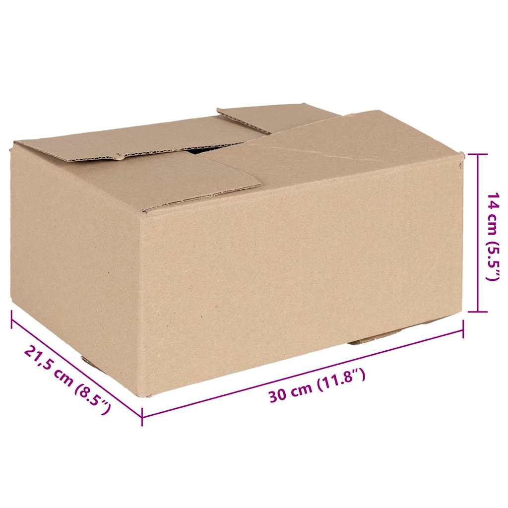 Folding Box 50 pcs Natural 30 x 21.5 x 14 cm Cardboard