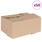 Folding Box 50 pcs Natural 30 x 21.5 x 14 cm Cardboard