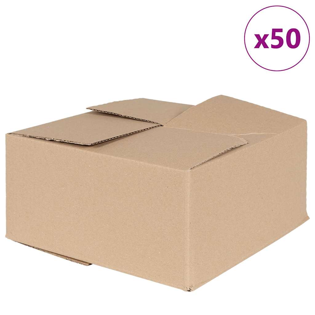 Folding Box 50 pcs Natural 30 x 30 x 15 cm Cardboard