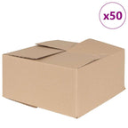 Folding Box 50 pcs Natural 30 x 30 x 15 cm Cardboard