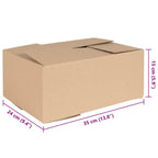 Folding Box 50 pcs Natural 35 x 24 x 15 cm Cardboard