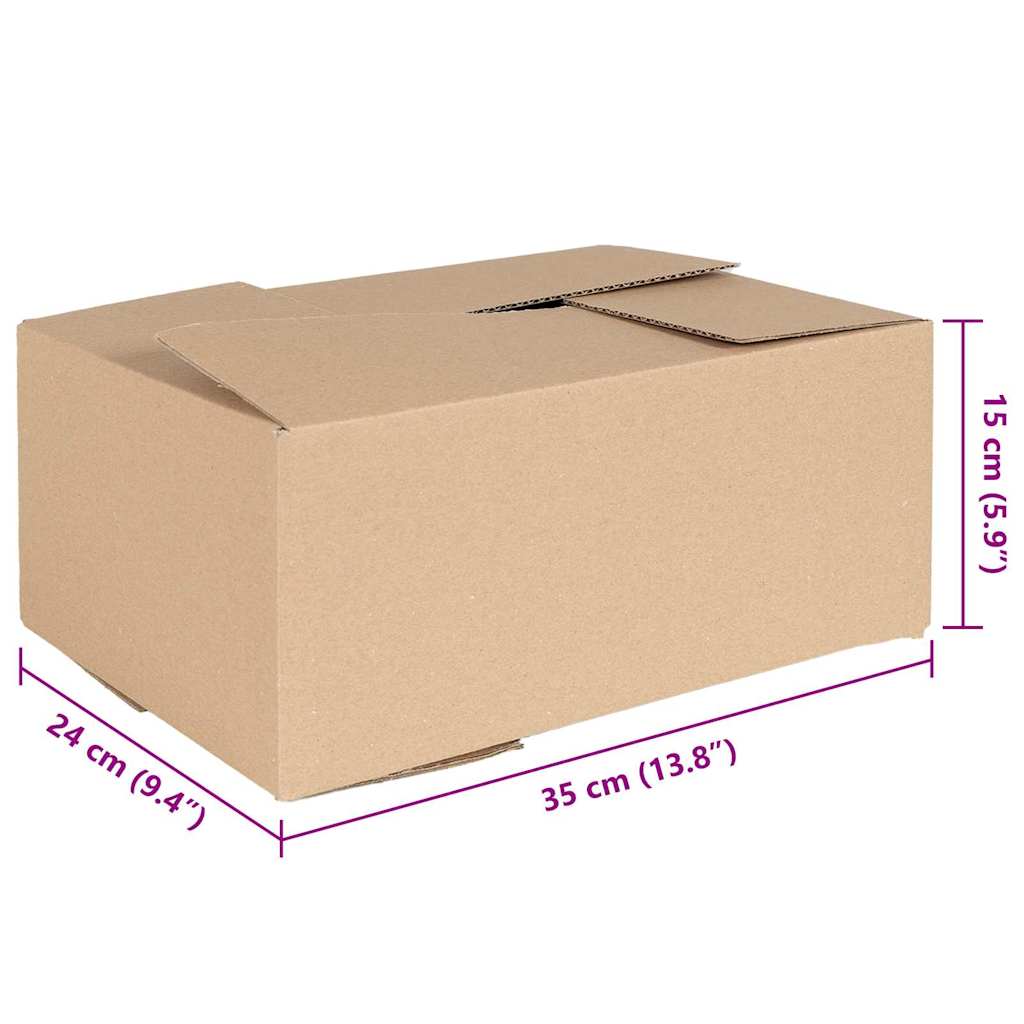 Folding Box 50 pcs Natural 35 x 24 x 15 cm Cardboard