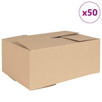 Folding Box 50 pcs Natural 35 x 24 x 15 cm Cardboard