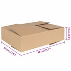 Folding Box 50 pcs Natural 40 x 30 x 10 cm Cardboard