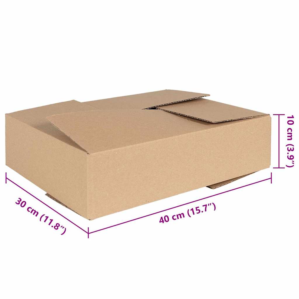 Folding Box 50 pcs Natural 40 x 30 x 10 cm Cardboard
