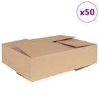 Folding Box 50 pcs Natural 40 x 30 x 10 cm Cardboard