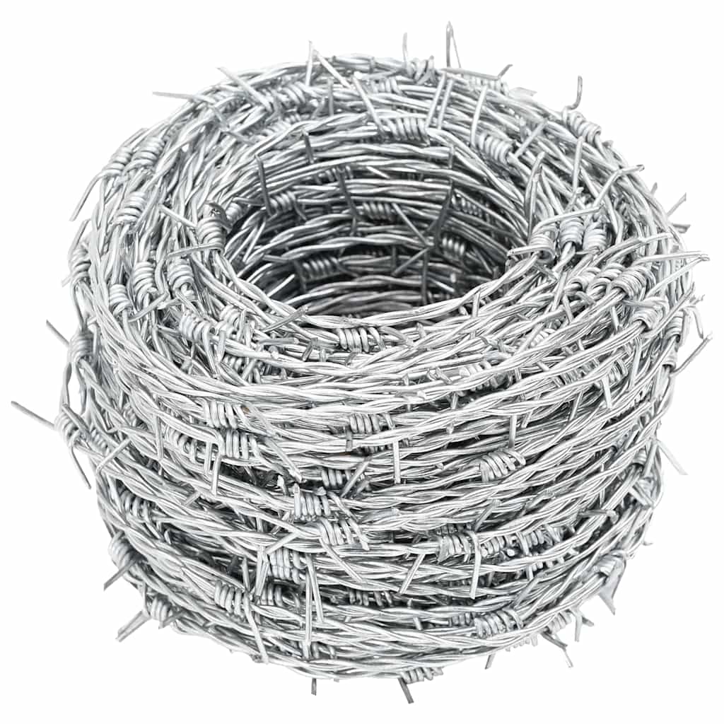 Barbed Wire Silver 50 m Hot-dip Galvanised Steel