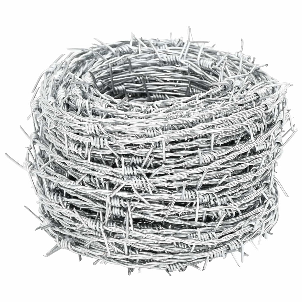 Barbed Wire Silver 100 m Hot-dip Galvanised Steel