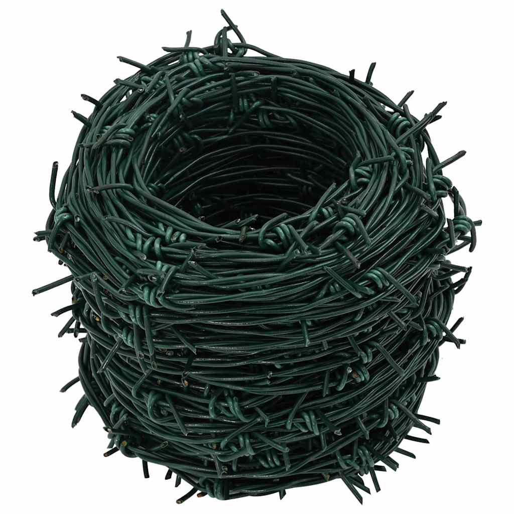 Barbed Wire Green 50 m PVC-coated Steel