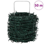 Barbed Wire Green 50 m PVC-coated Steel
