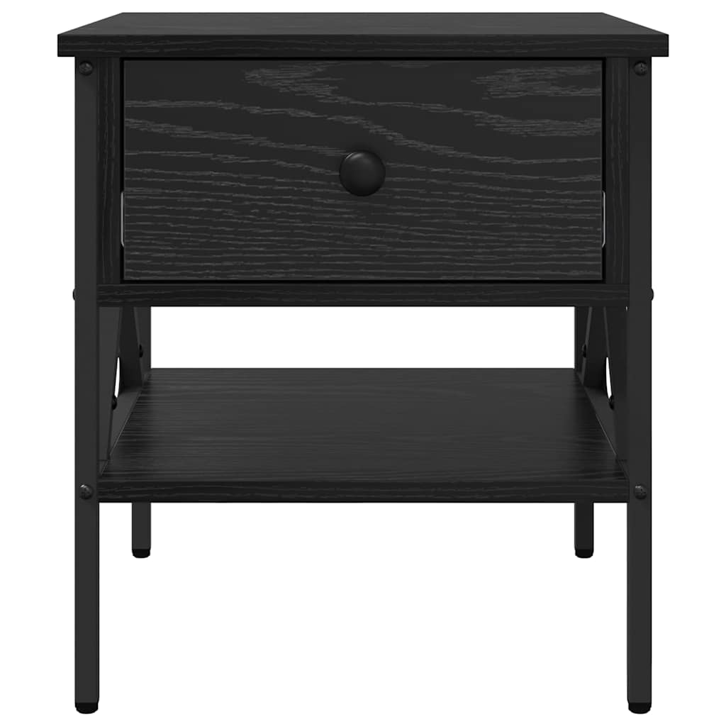 Bedside Cabinet with Drawer Black oak 40 x 42 x 45 cm