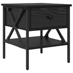 Bedside Cabinet with Drawer 2 pcs Black oak 40 x 42 x 45 cm