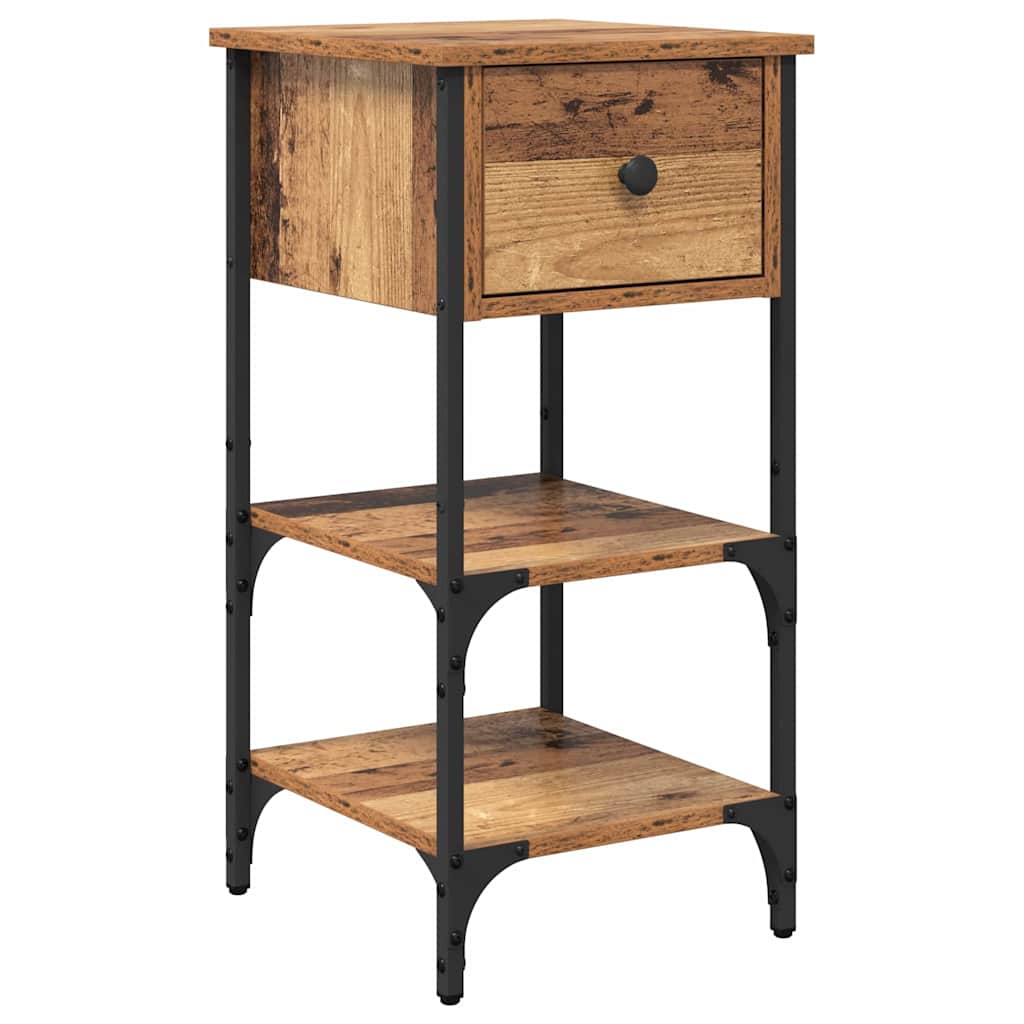 Bedside Cabinet Brown 33.5 x 36 x 70 cm Solid Reclaim Wood
