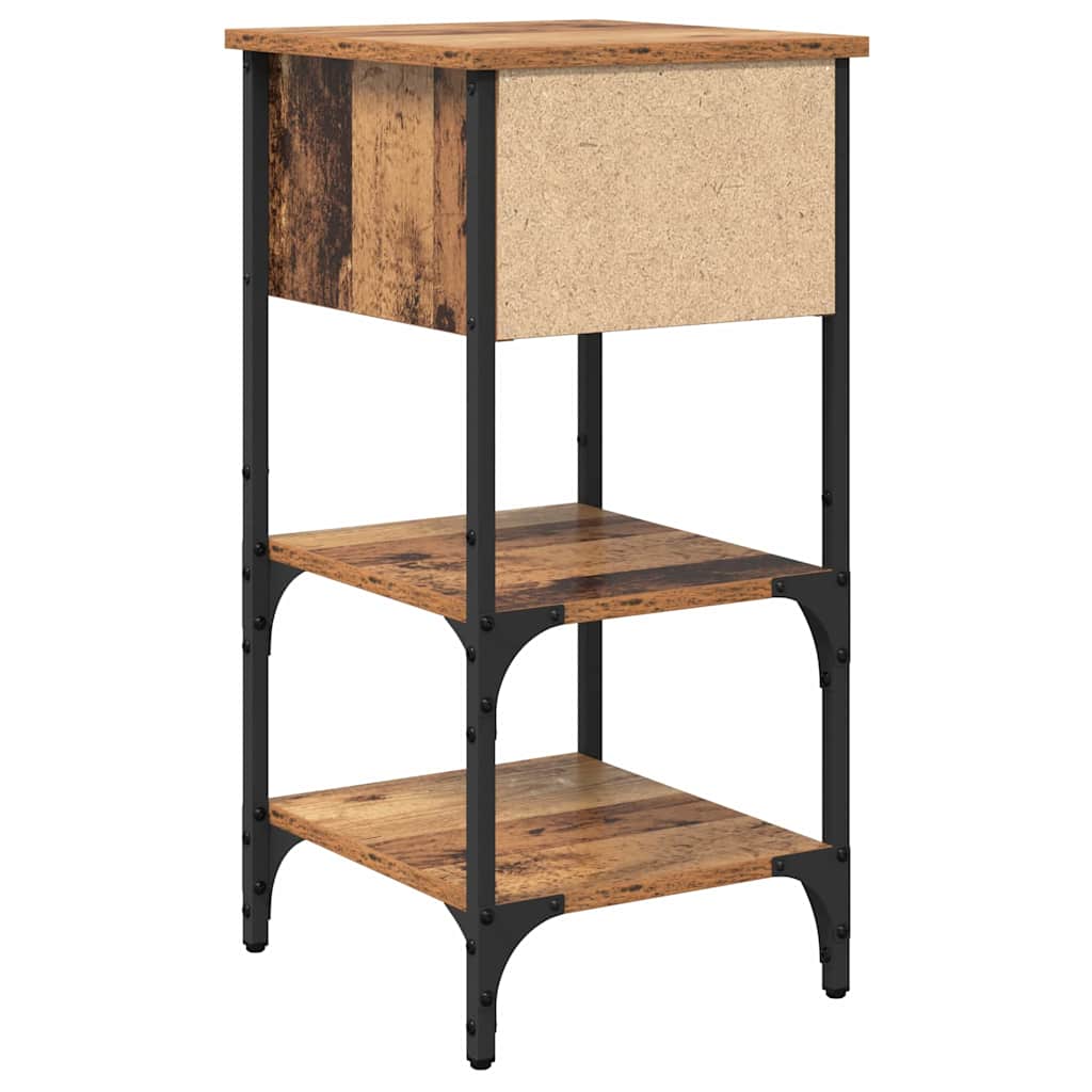 Bedside Cabinet Brown 33.5 x 36 x 70 cm Solid Reclaim Wood