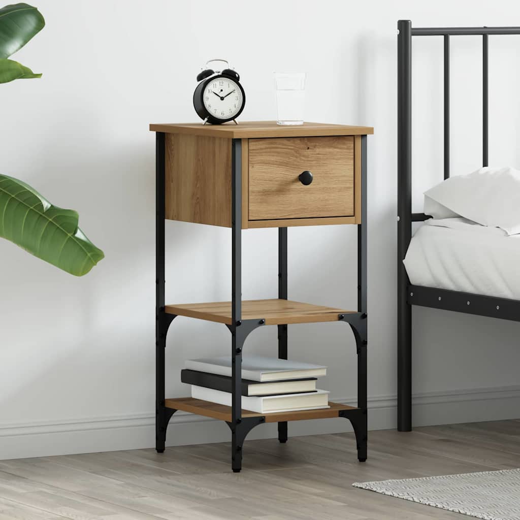 Bedside Cabinet Brown 33.5 x 36 x 70 cm Solid Reclaim Wood