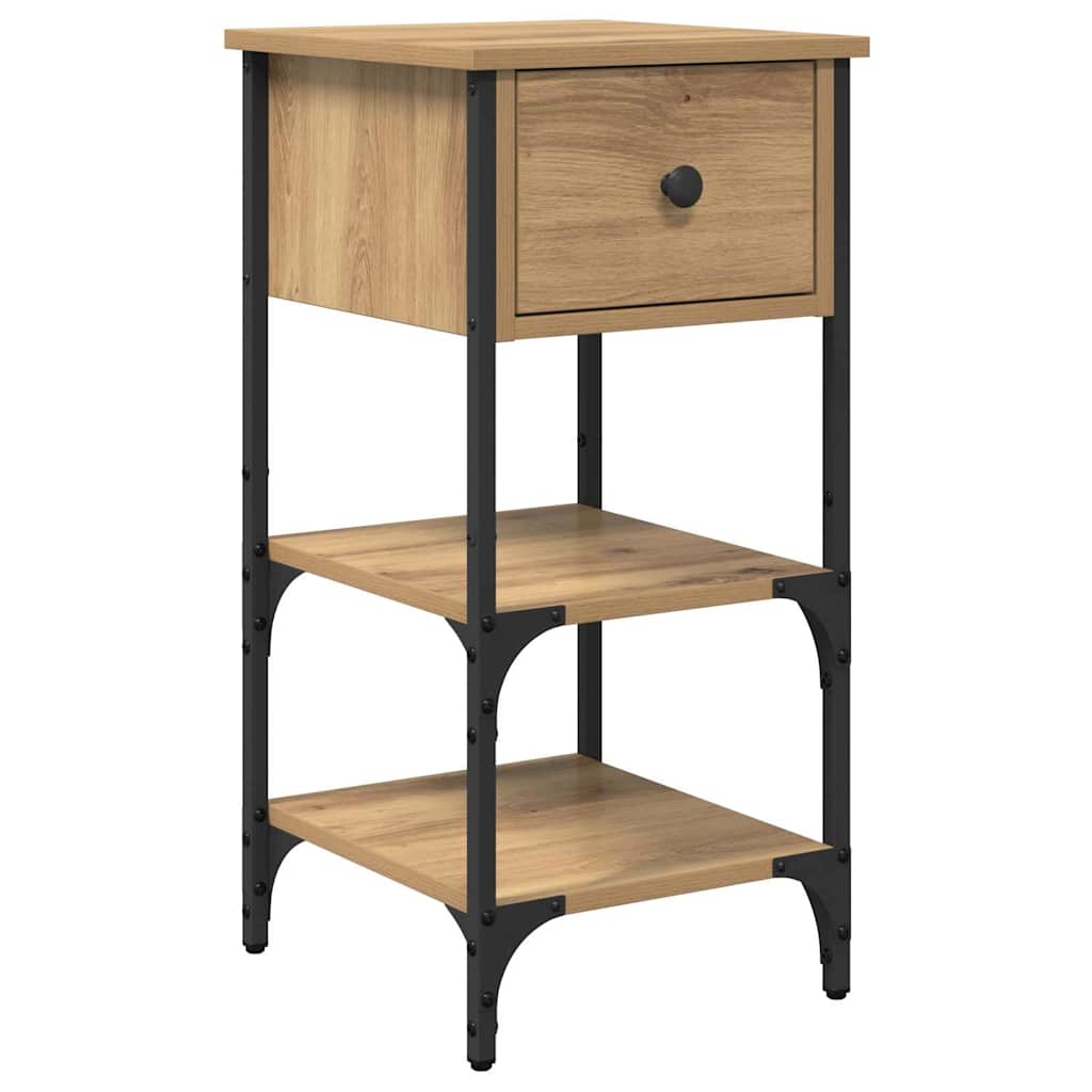 Bedside Cabinet with Drawer 2 pcs Brown 33.5 x 36 x 70 cm