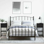 Bedside Cabinet with Drawer 2 pcs Black Oak 33.5 x 36 x 70 cm