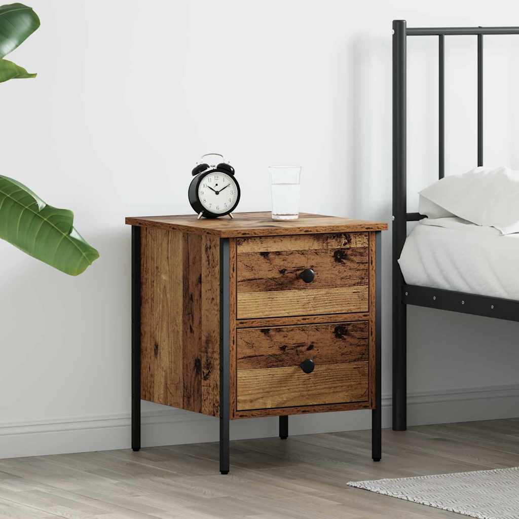 Bedside Cabinet with Drawer Old wood 40 x 42 x 50 cm