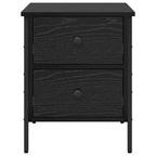 Bedside Cabinet with Drawer Black oak 40 x 42 x 50 cm