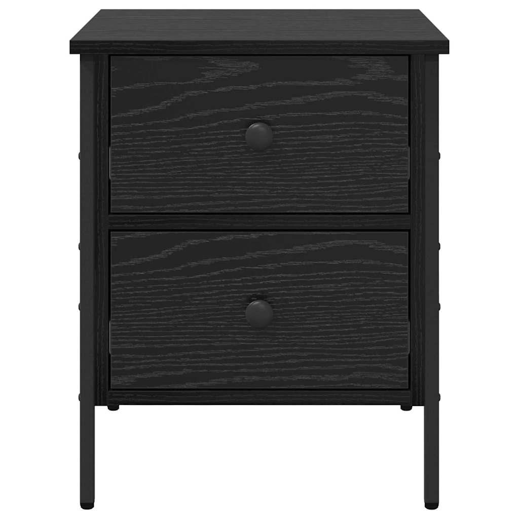 Bedside Cabinet with Drawer Black oak 40 x 42 x 50 cm