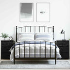 Bedside Cabinet with Drawer 2 pcs Black Oak 40 x 36 x 60 cm