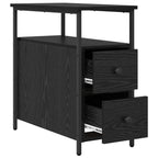 Bedside Cabinet Black oak 30 x 60 x 60 cm Engineered wood