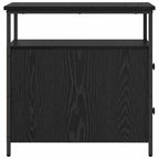 Bedside Cabinet Black oak 30 x 60 x 60 cm Engineered wood