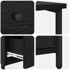 Bedside Cabinet 2 pcs Black oak 30 x 60 x 60 cm Engineered wood
