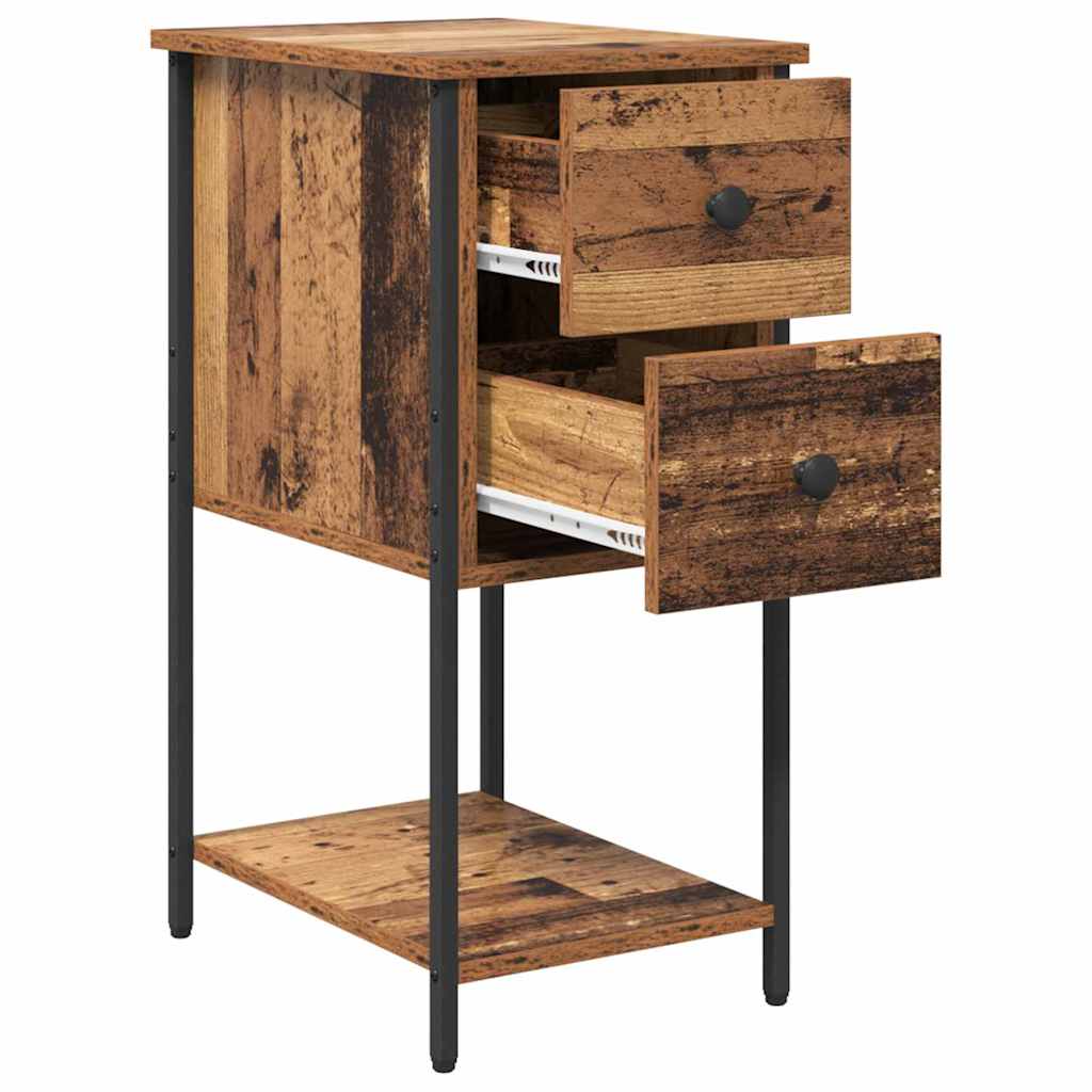 Bedside Cabinet 2 pcs Old wood 32 x 42 x 70 cm Engineered wood