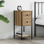 Bedside Cabinet Artisan oak 32 x 42 x 70 cm Engineered wood