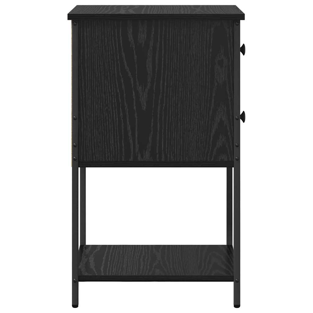 Bedside Cabinet Black oak 32 x 42 x 70 cm Engineered wood