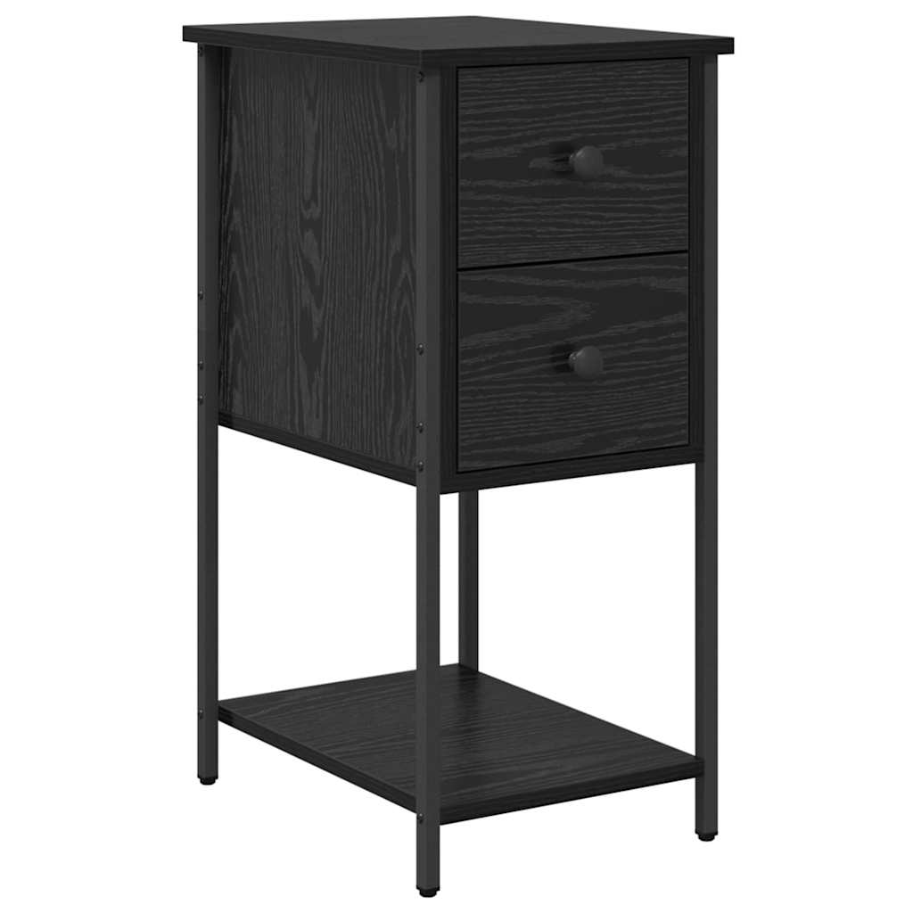 Bedside Cabinet 2 pcs Black oak 32 x 42 x 70 cm Engineered wood