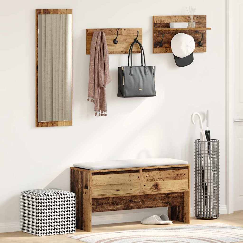 4 Piece Hallway Furniture Set Engineered Wood