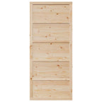 Barn Door Natural 90 x 2.5 x 208 cm Solid Pine Wood