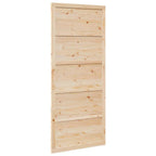 Barn Door Natural 80 x 2.5 x 208 cm Solid Pine Wood