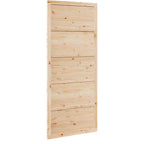 Barn Door Natural 80 x 2.5 x 208 cm Solid Pine Wood