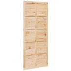 Barn Door Brown 90 x 2.5 x 208 cm Solid Pine Wood