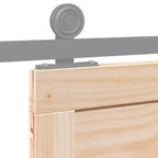 Barn Door Brown 90 x 2.5 x 208 cm Solid Pine Wood