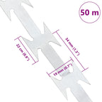 Razor Wire Silver 5000 x 1.9 cm Galvanised steel