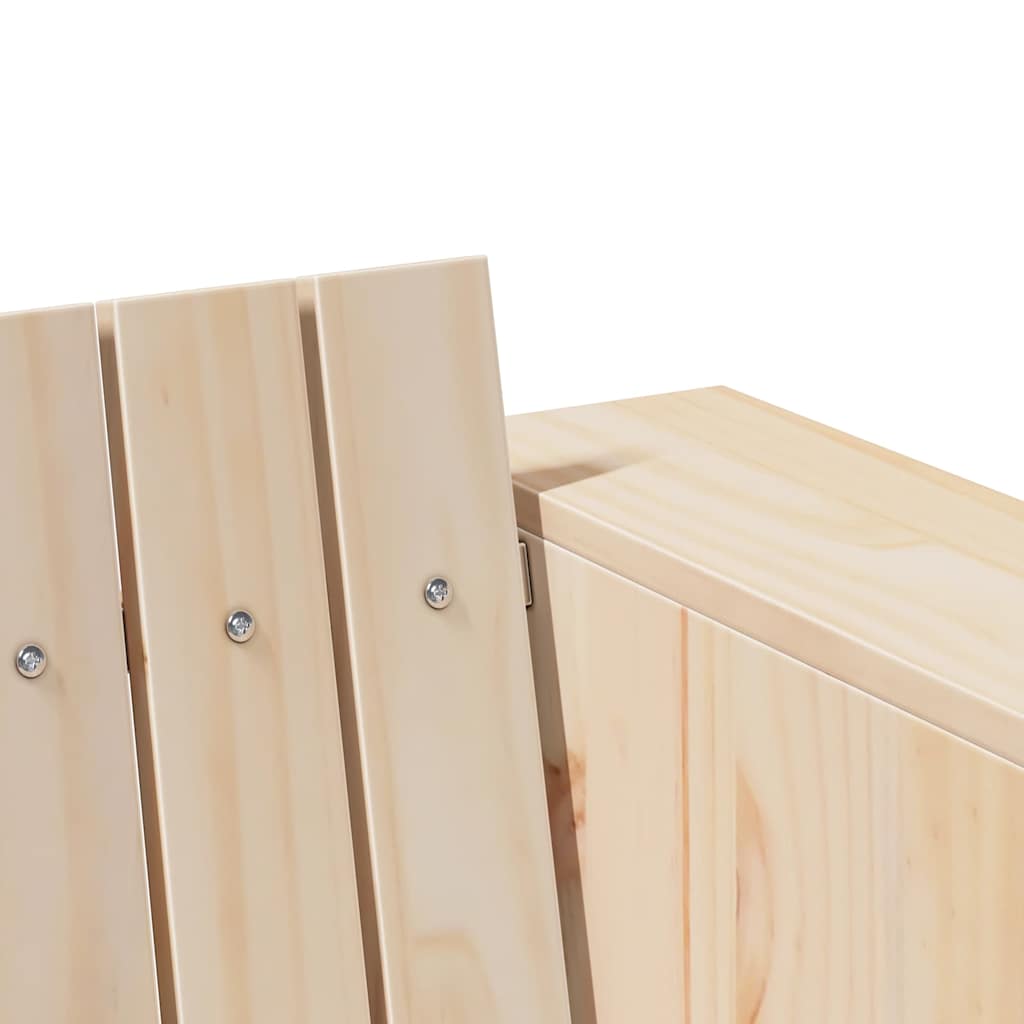 Garden Sofa Natural 134 x 60 x 62 cm Solid Pine Wood