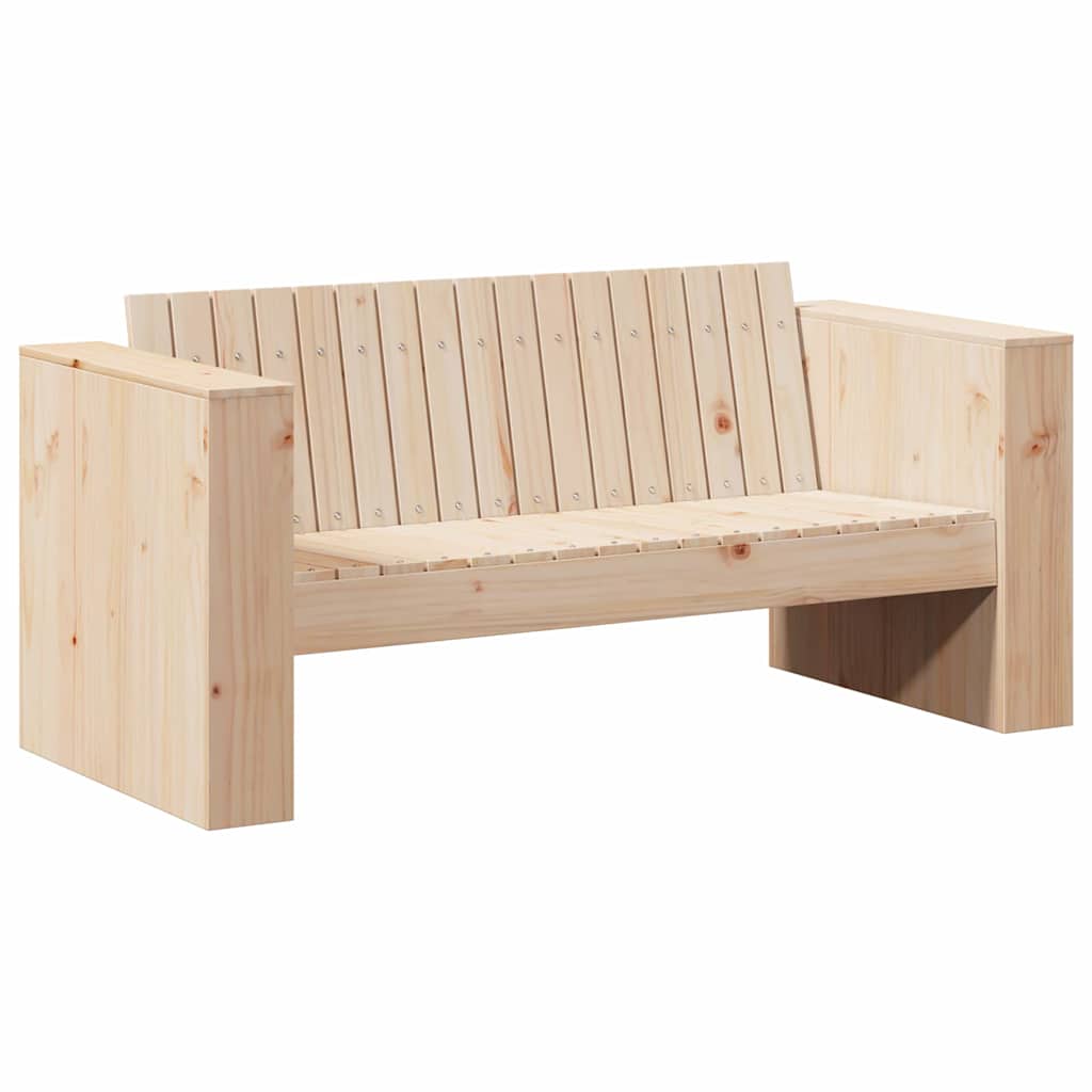 Garden Sofa Natural 134 x 60 x 62 cm Solid Pine Wood